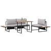 vidaXL Garden Dining Set 3 pcs Light grey Steel