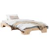 vidaXL Bed Frame Natural 100 x 200 cm Solid Pine Wood