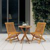 vidaXL 3 Piece Garden Dining Set Solid Wood Teak