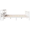 vidaXL Bed Frame with Headboard without Mattress White 200x200 cm