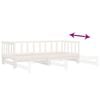 vidaXL Day Bed with Trundle without Mattress White 90x200 cm Solid Wood