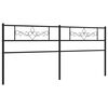vidaXL Metal Replace Headboard Black 200 cm