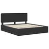 vidaXL Bed Frame with Drawer Black 200 x 200 cm Engineer Wood