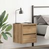 vidaXL Wall-mounted Bedside Cabinet Artisan Oak 38x34x40 cm