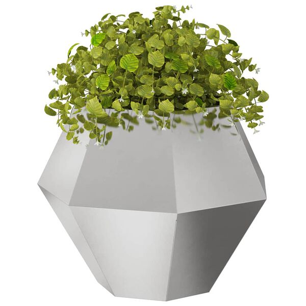 vidaXL Planter 2 pcs Silver 75 x 75 x 60 cm Stainless Steel