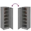 vidaXL Shoe Cabinet Grey Sonoma 30x35x100 cm Engineered Wood