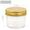 vidaXL Glass Jam Jars with Gold Lids 24 pcs 110 ml