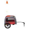 Animal Boulevard Pet Bike Trailer M 130x63x78 cm Red and Grey