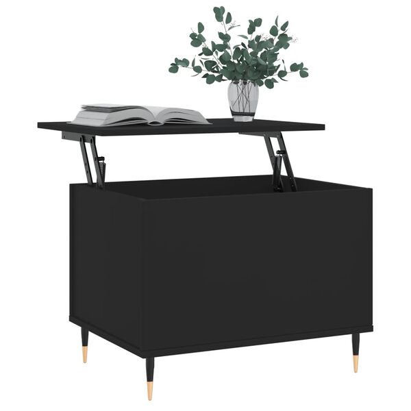 vidaXL Coffee Table Black 60x44.5x45 cm Engineered Wood