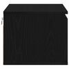 vidaXL Wall-mounted Bedside Cabinet Black Oak 50 x 36 x 30 cm