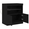 vidaXL LED Sideboard Black 60.5 x 37 x 67 cm Engineered Wood