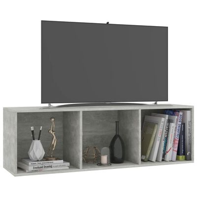 vidaXL Book Cabinet/TV Cabinet Concrete Grey 36x30x114 cm Engineered Wood