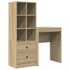 vidaXL Desk with Drawer with Shelf with Storage 2 pcs Sonoma Oak