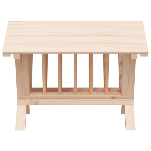 vidaXL Rabbit Hay Feeder 44x33x33 cm Solid Wood Fir
