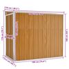 vidaXL Wall-mounted Garden Shed Brown 118x194x178 cm Galvanised Steel