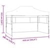 vidaXL Party Tent Folding Anthracite 280 x410 x 315 cm Oxford Fabric