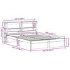 vidaXL Bed Frame with Headboard Wax Brown 120 x 200 cm Solid Pine Wood