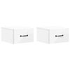 vidaXL Wall-Mounted Bedside Cabinet 2 pcs High Gloss White