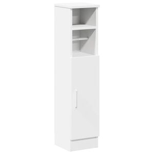 vidaXL Bathroom Cabinet with Roll Holder White 20,5x22x90 cm