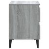 vidaXL Bed Cabinets with Metal Legs 2 pcs Grey Sonoma 40x35x50 cm