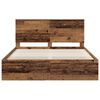 vidaXL Bed Frame with Headboard Old Wood 160 x 200 cm Solid Pine Wood