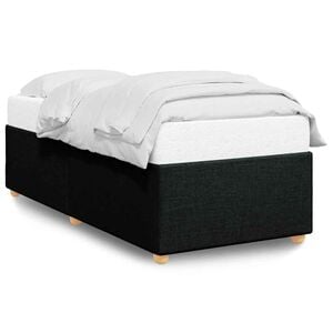 vidaXL Bed Frame without Mattress Black&nbsp;Single&nbsp;Fabric