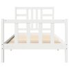 vidaXL Bed Frame without Mattress White 100x200 cm Solid Wood Pine