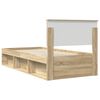 vidaXL Bed Frame with Headboard Sonoma 90 x 190 cm Engineered wood