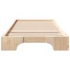 vidaXL Bed Frame Brown 80 x 220 cm Solid Pine Wood