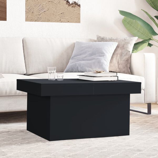 vidaXL Coffee Table Black 80x55x40 cm Engineered Wood