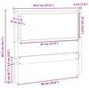 vidaXL Headboard Other Brown 90 cm Solid pine wood