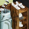vidaXL Golf Cabinet with Wheel Plain Smoked Oak 120 x 45 x 98 cm