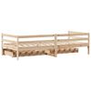 vidaXL Daybed with Drawers without Mattress 80x200 cm Solid Wood