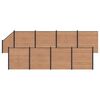 vidaXL Fence Set 9 pcs 1484 x 186 cm WPC and Aluminium Brown