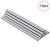 vidaXL Threaded Rod 12 pcs Silver 6 x 120 mm Steel