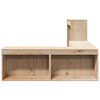 vidaXL Bedside Cabinet with Desk 222x107x75 cm Solid Wood Pine