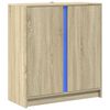 vidaXL Sideboard with LED Sonoma Oak 77x34x85 cm Engineered Wood