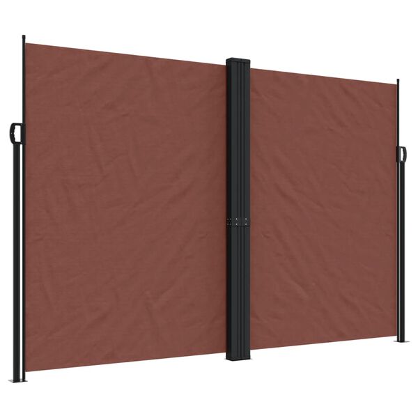 vidaXL Retractable Side Awning Brown 220x1000 cm