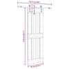 vidaXL Sliding Door with Hardware Set 70x210 cm Solid Wood Pine