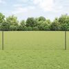 vidaXL Fence with Post Grey 0.8 x 25 m Steel