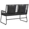vidaXL Garden Bench Black and Anthracite Poly rattan, steel