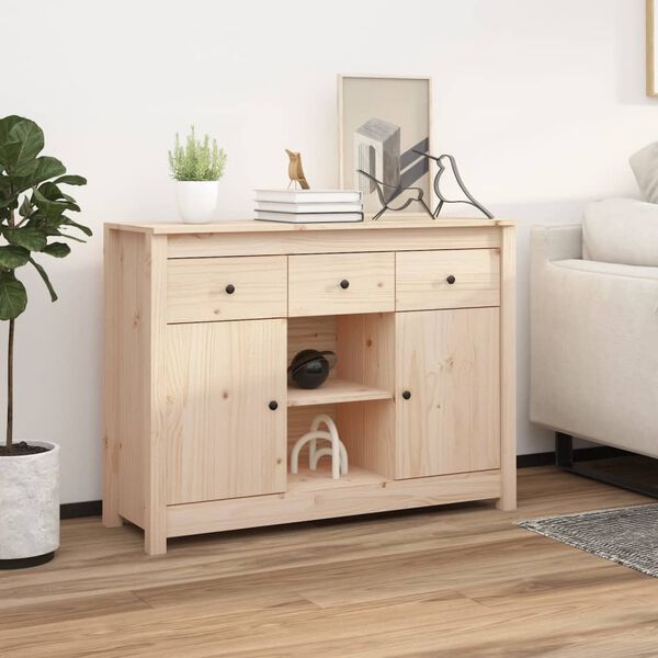 vidaXL Sideboard 100x35x74,5 cm Solid Wood Pine