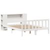 vidaXL Bookcase Bed without Mattress White 135x190 cm Double Solid Wood Pine