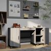 vidaXL Desk Grey Sonoma 140x50x75 cm Engineered Wood