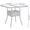 vidaXL Garden Table with Glass Top Black 80x80x75 cm Poly Rattan