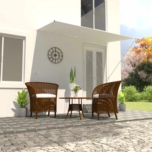 vidaXL Retractable Awning 250x150 cm Cream