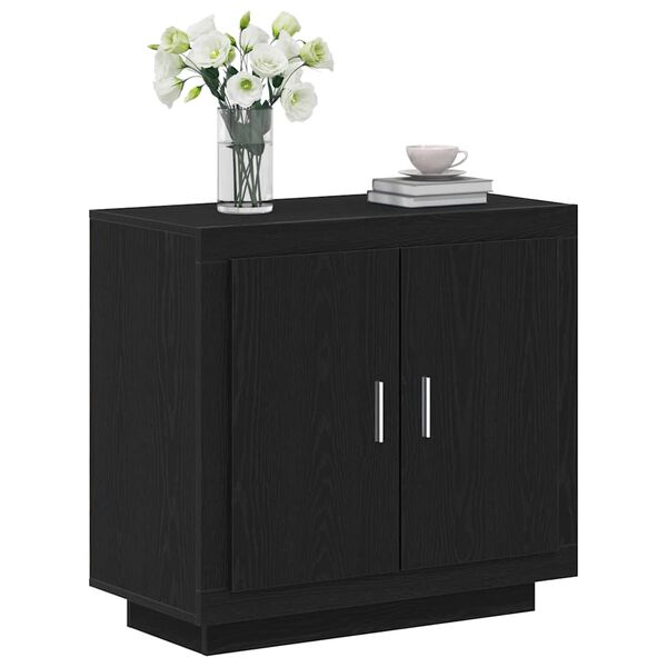 vidaXL Sideboard Black Oak 80 x 40 x 75 cm Engineered Wood