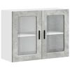 vidaXL Kitchen Wall Cabinet with Glass Door Porto Concrete Grey