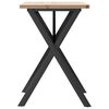 vidaXL Dining Table X-Frame 80x50x75.5 cm Solid Wood Pine and Steel