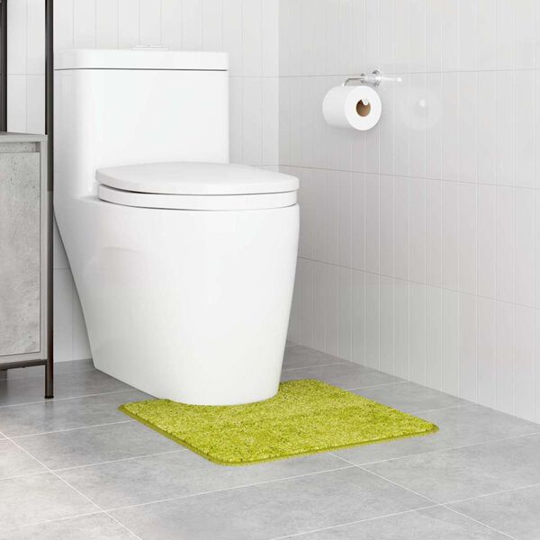 vidaXL Anti-slip Bath Mat with Toilet Cut Green 50 x 50 cm PP